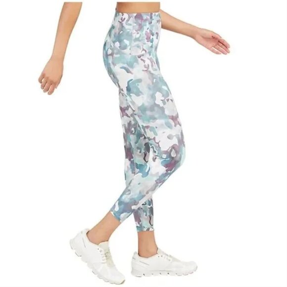 SPANX Booty Boost® Active Printed 7/8 Leggings M Painted Blue Camo Activewear - Picture 5 of 11